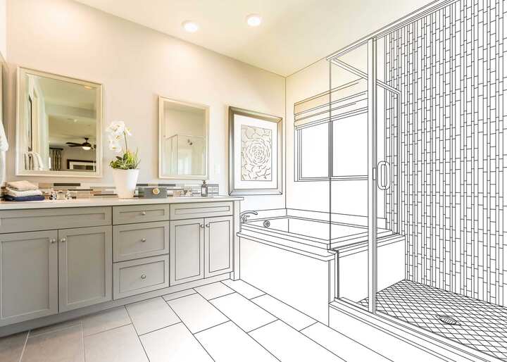 A walk in shower installation will add charm to this bathroom in Towson, MD.
